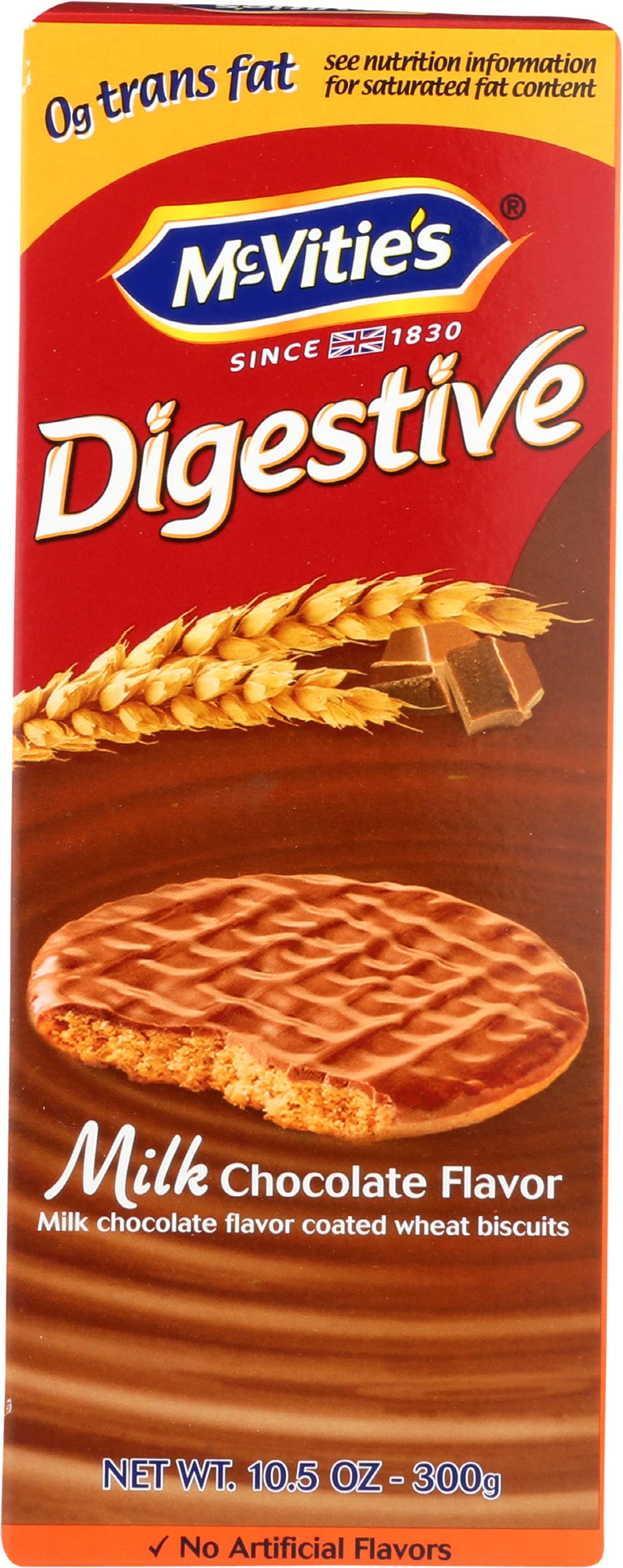 McVitie's Digestive Milk packaging closeup, highlighting a premium ingredient base.