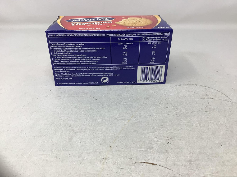 McVities Digestives imported from the UK for authentic taste