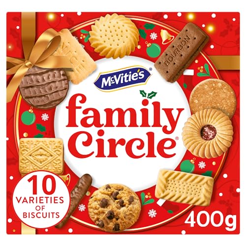 McVitie's Family Circle 400g biscuits on tea table ready for serving.