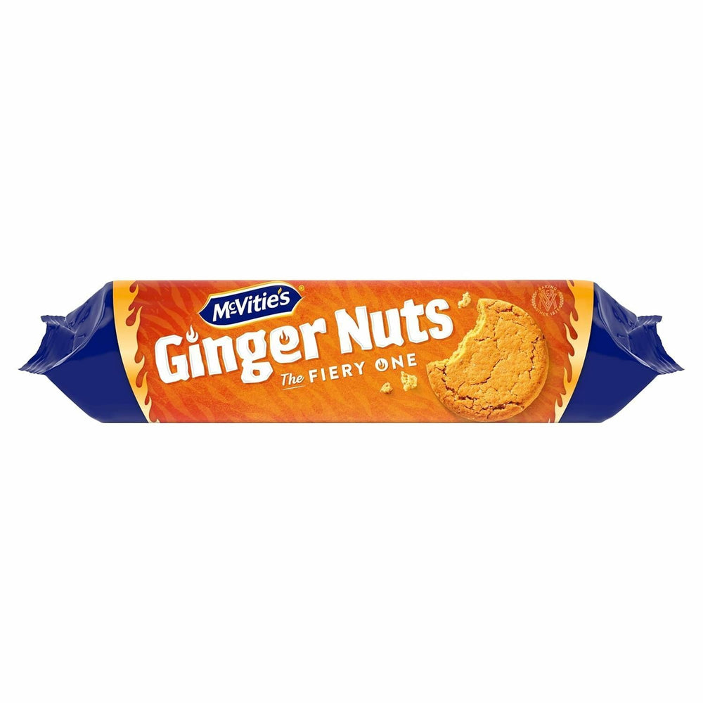 McVitie's Ginger Nut 4-pack front view, ideal for tea-time dunking.