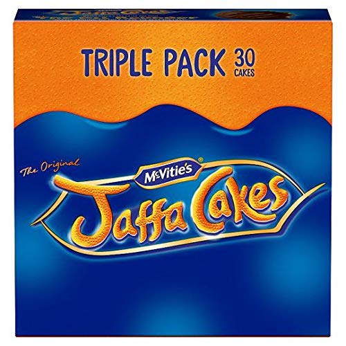 McVitie's Jaffa Cakes triple pack box, 30 cakes, ideal for sharing