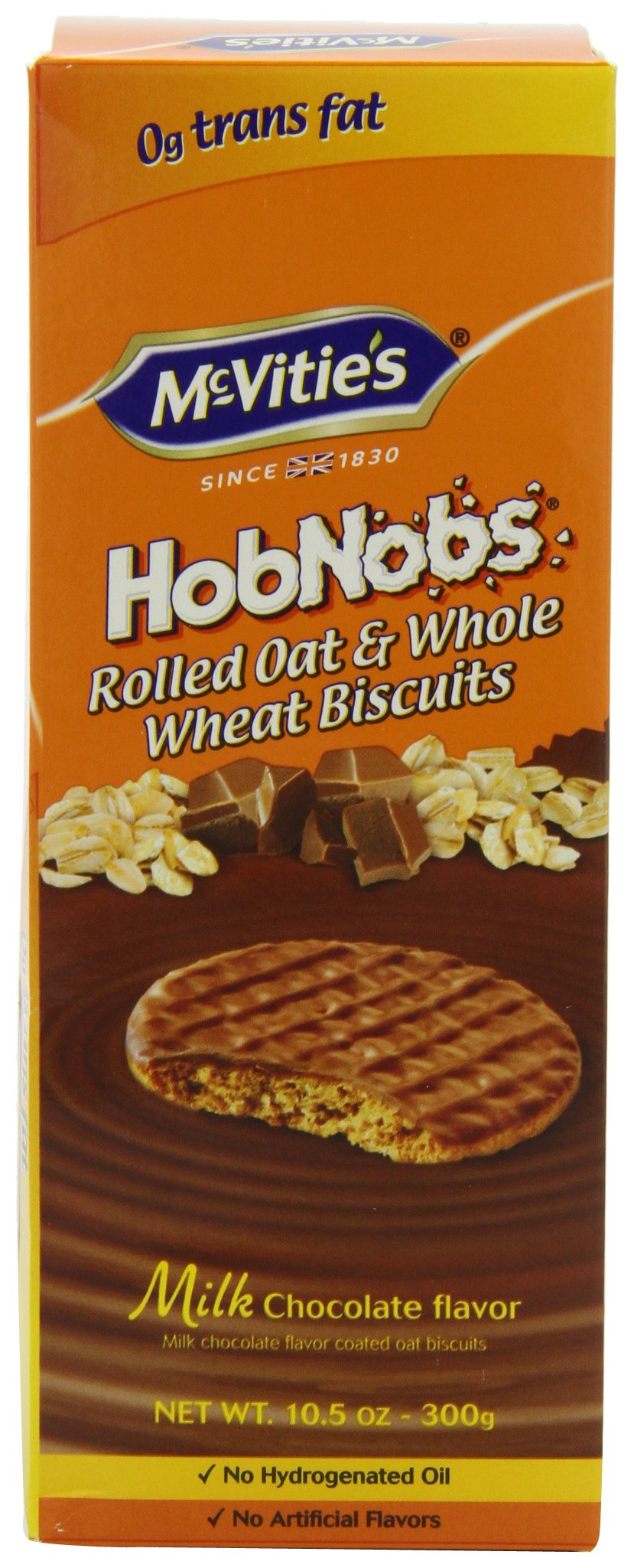 McVitie's Milk Chocolate Hob Nobs four-pack front view, ideal for a tea time snack