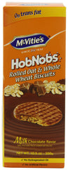 McVitie's Milk Chocolate Hob Nobs four-pack front view, ideal for a tea time snack