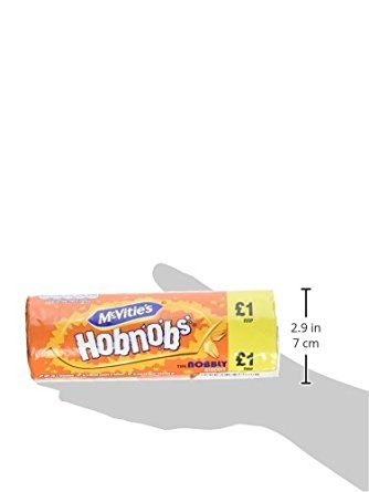 McVitie's Hobnobs close-up showcases crunchy oats and golden texture, ideal for snacking.