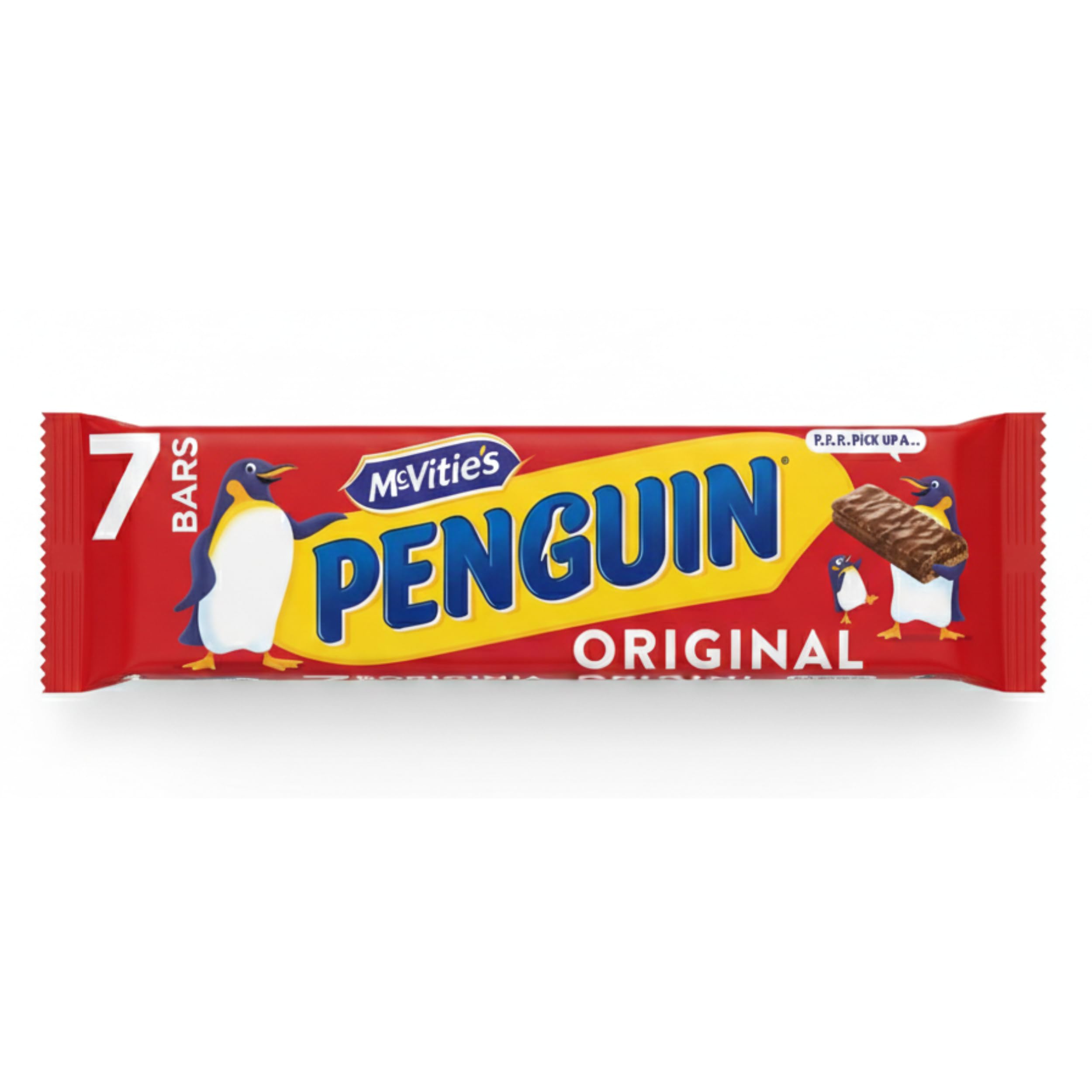 McVitie's Penguin Bar 7pk on a plate makes a quick snack