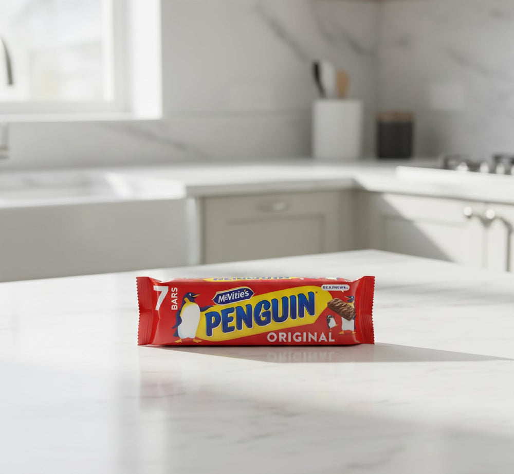 McVitie's Penguin Original 7 Bars labels visible highlighting authenticity