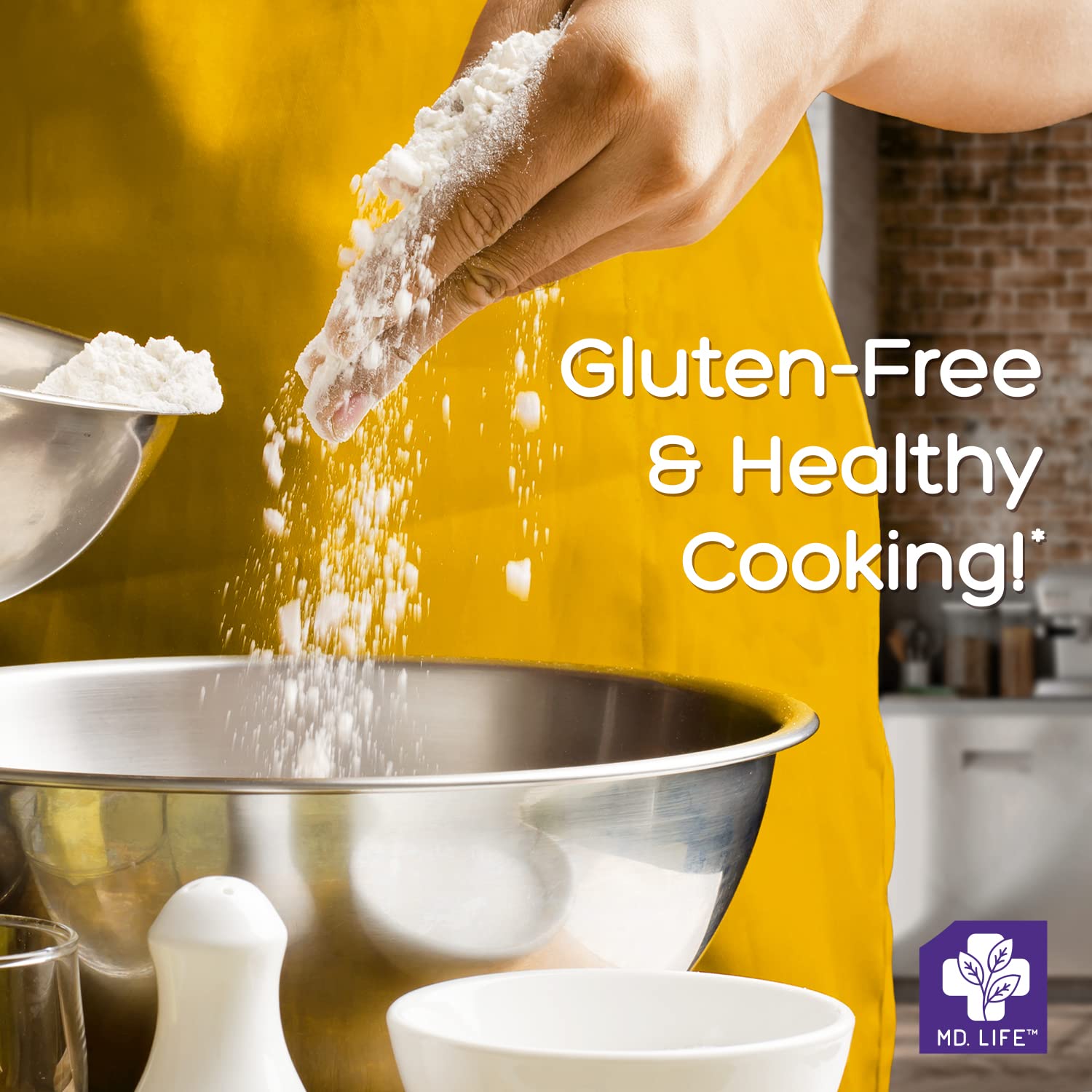 MD.LIFE Xanthan Gum resealable pouch preserves freshness for gluten-free cooking
