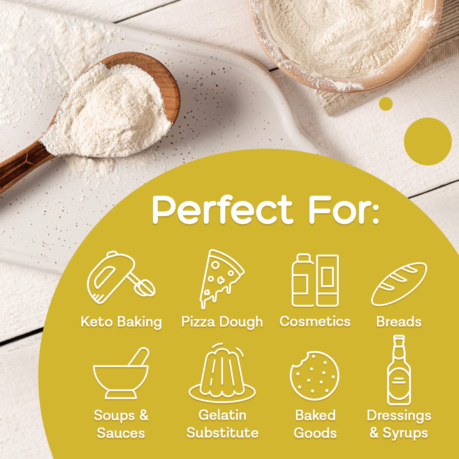 MD.LIFE Xanthan Gum thickens sauces and dressings for creamy textures