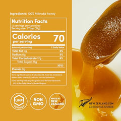 Me Today Manuka Honey jar with spoon reveals smooth, toffee-like texture