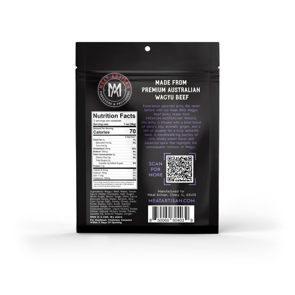 Meat Artisan Beef Jerky slices close-up reveals glossy texture and bite-ready appeal.