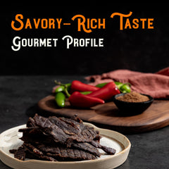 Meat Artisan Wagyu jerky on trail or gym session