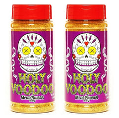 Meat Church VooDoo bottle front view ideal for poultry and vegetables.