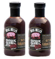 Meat Mitch WHOMP! BBQ sauce bottle with KC-style flavor, ideal for grilling.