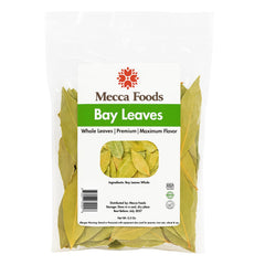 Mecca Foods bay leaves whole 0.5 oz pack for pure, aromatic flavor.