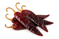 Dried guajillo chiles in a bowl ready to use.