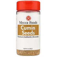 Mecca Foods premium cumin seeds jar front for authentic cooking
