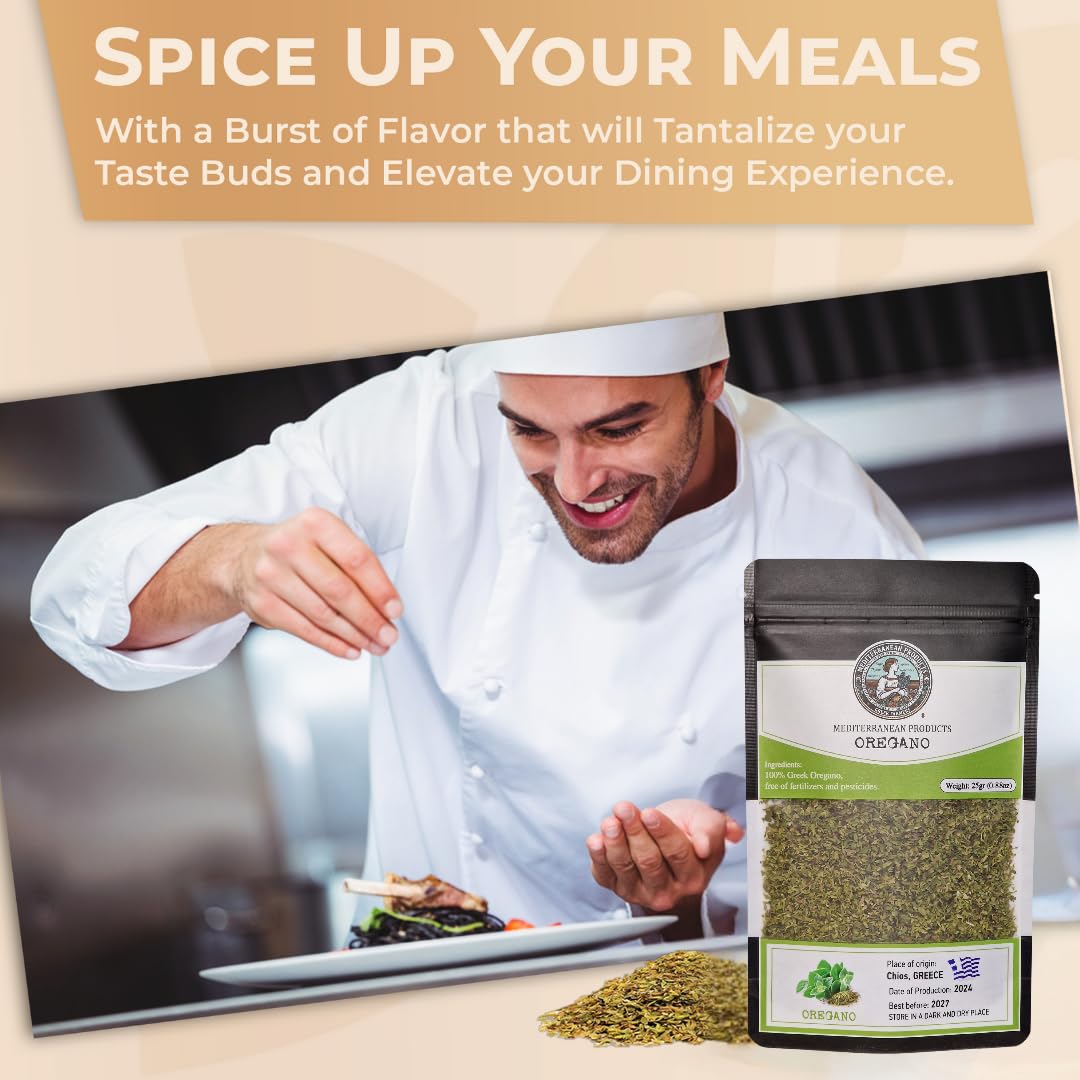 Mediterranea Greek Oregano is gluten-free and non-GMO for diverse diets.