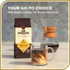 Medium roast Arabica beans for balanced, smooth morning coffee