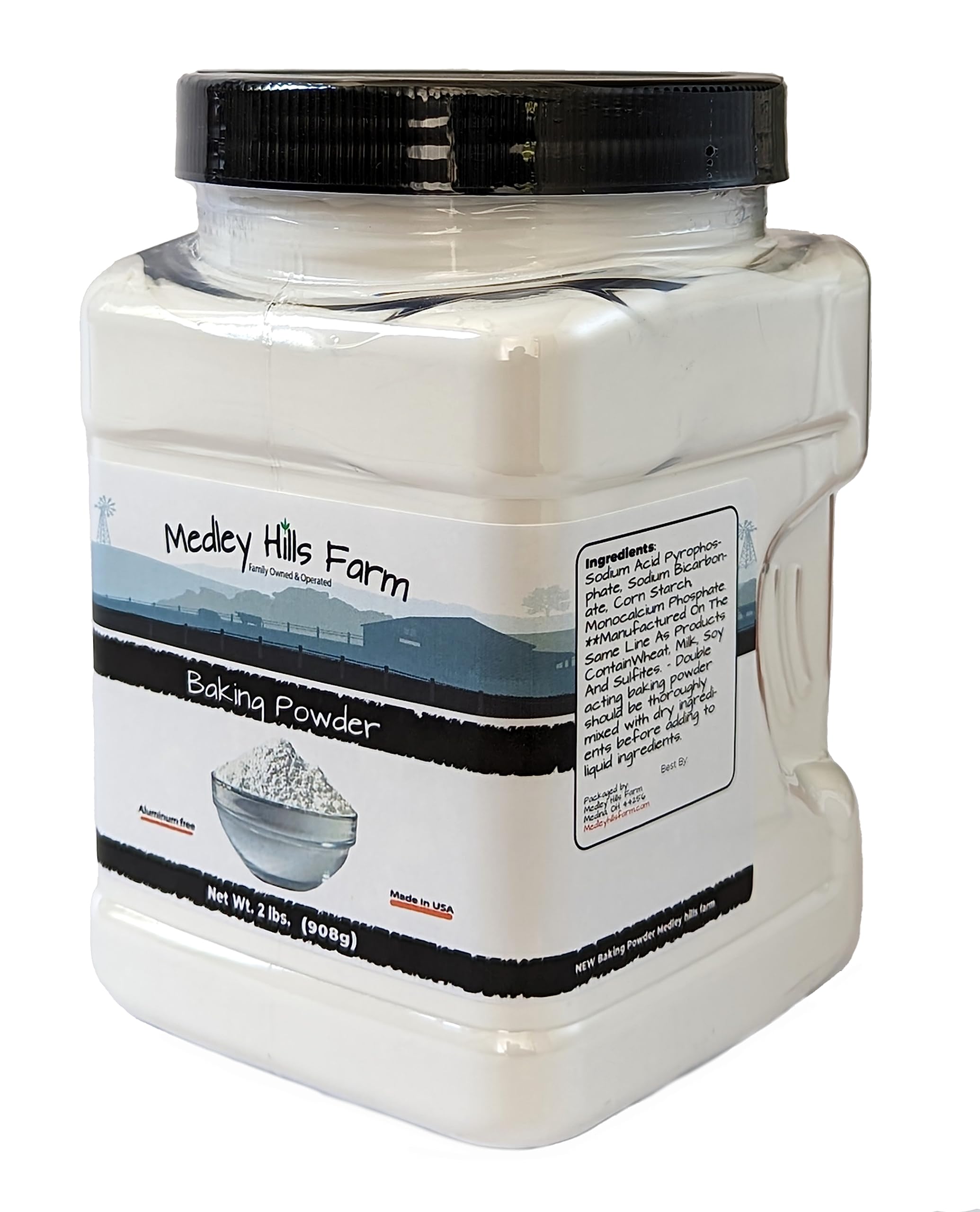 Medley Hills Farm aluminum-free formula delivers steady leavening with no metallic aftertaste.
