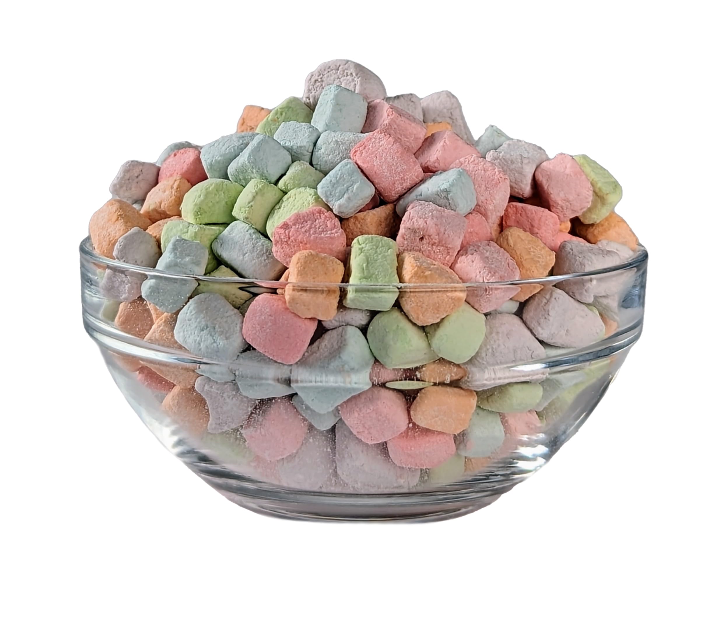 Colorful Medley Hills Farm marshmallows sprinkled on cereals for playful flavor and texture.