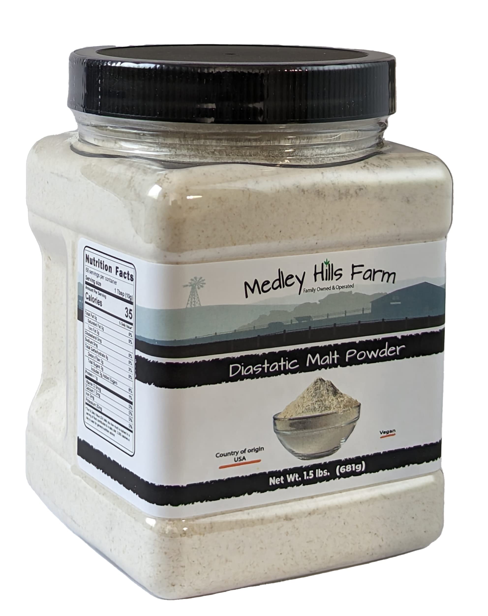 Medley Hills Farm diastatic malt powder boosts bread dough rise.