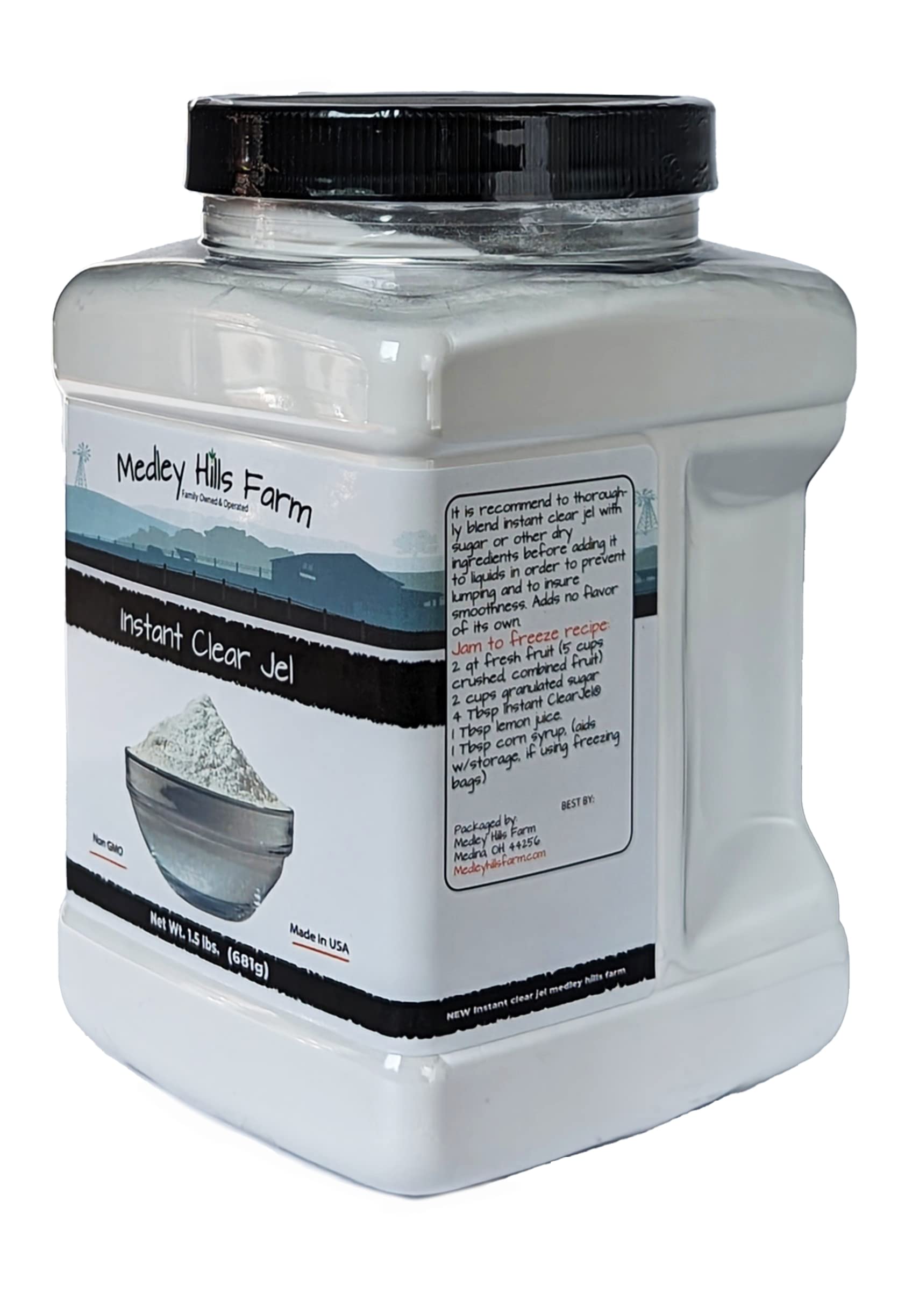 Medley Hills Farm Instant Clear Jel thickening a sauce to a smooth gel