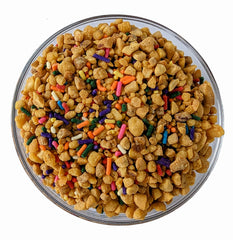 Medley Hills Farm decorative topping with sprinkles for cupcakes or desserts.