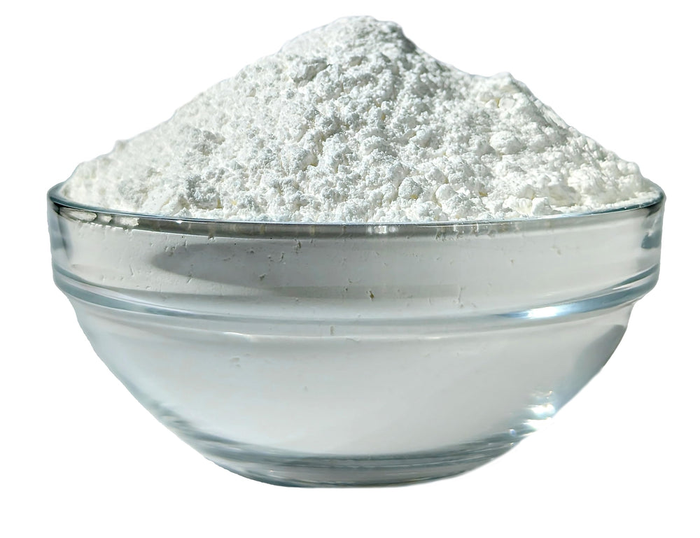 Medley Hills Farm reusable container keeps baking powder fresh and organized.