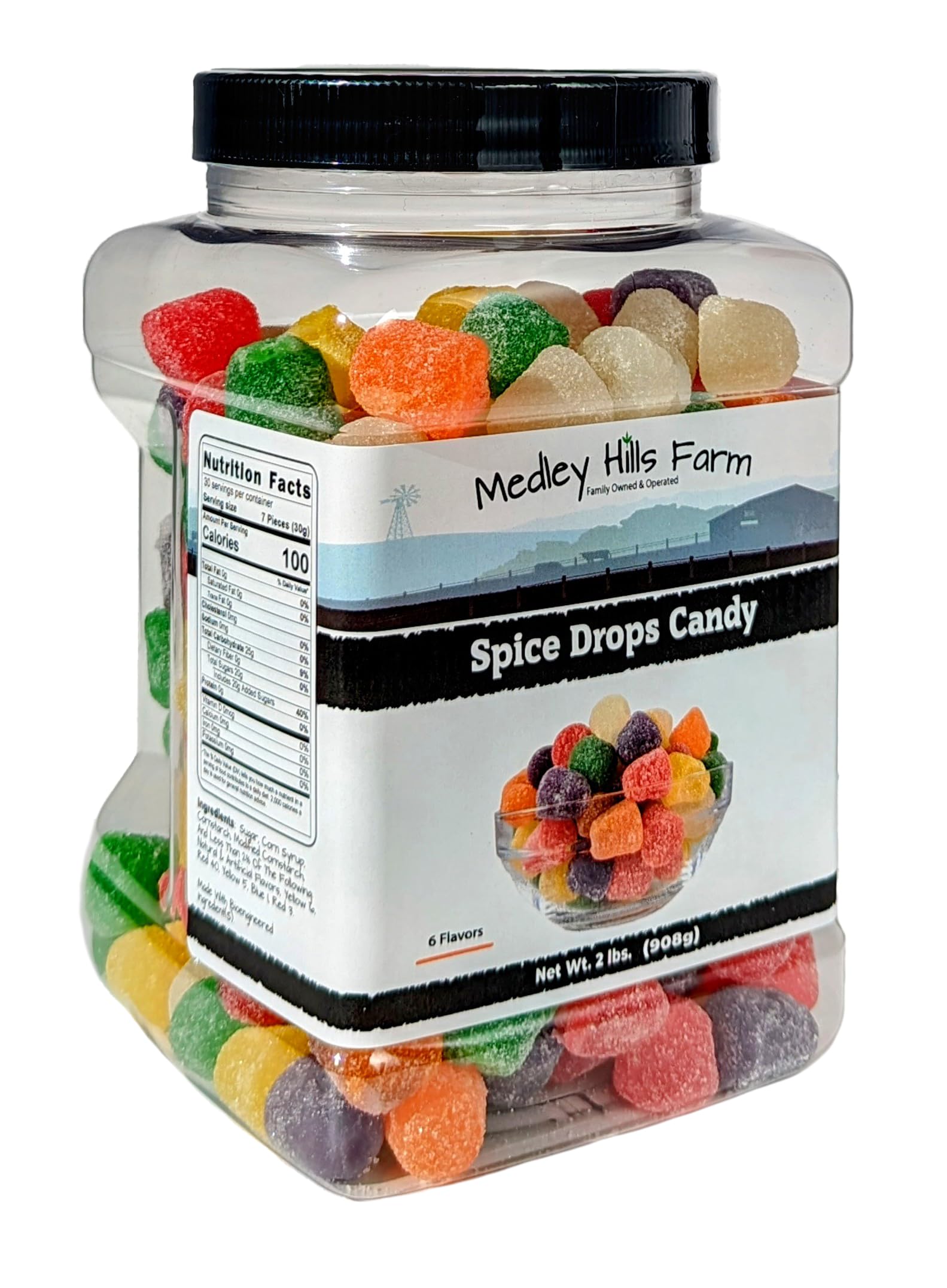 Medley Hills Farm Spice Drops on a colorful plate, ideal for parties.