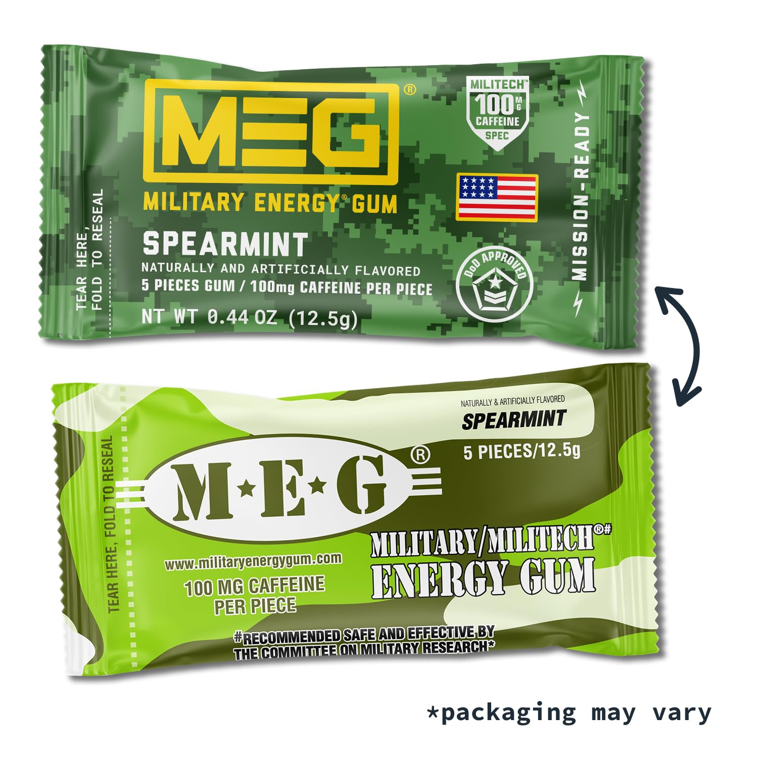 DoD-approved MEG label signals trusted military-grade energy support.