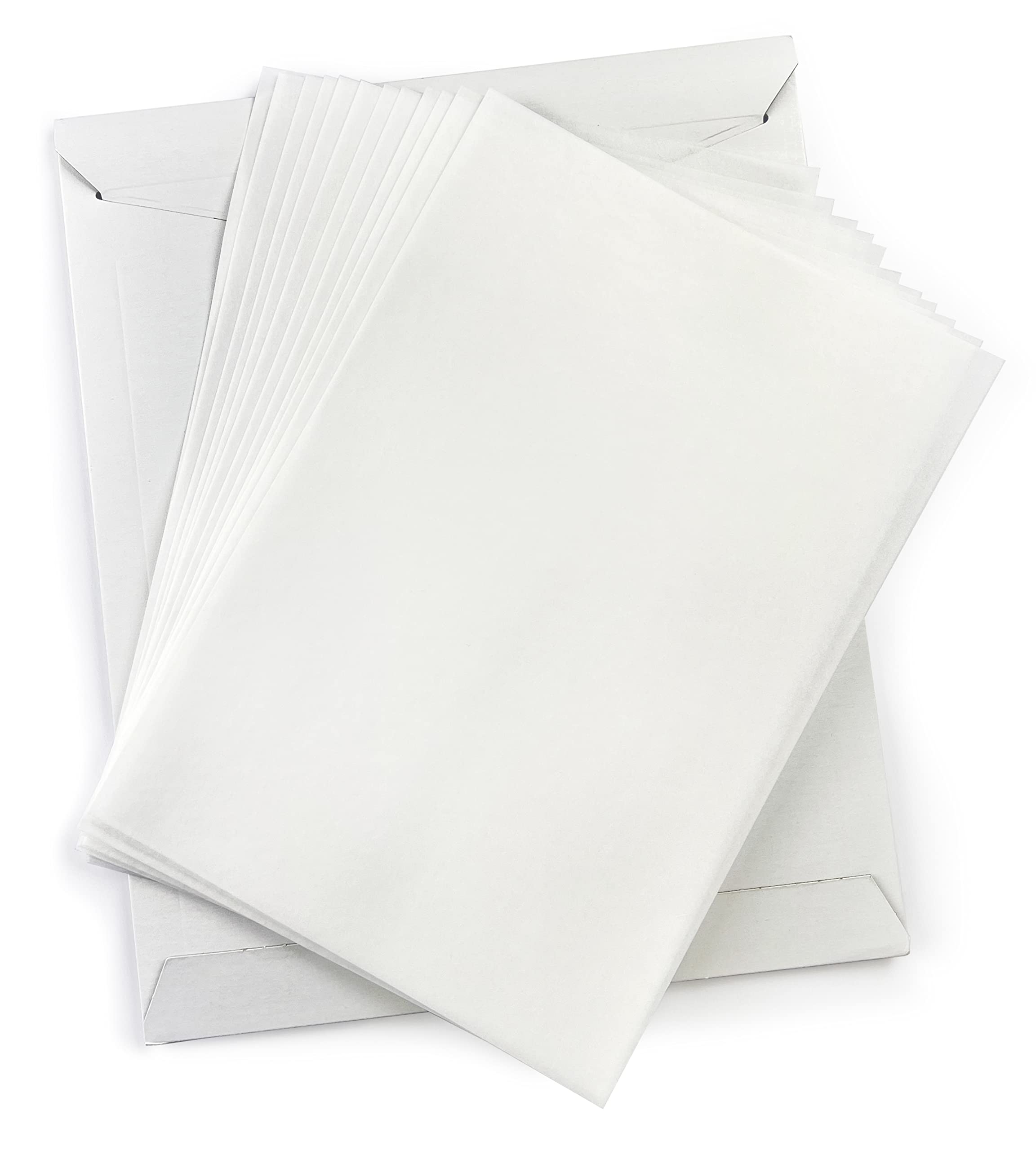 MeganJDesigns wafer paper 12-pack, 0.4 mm, white sheets for edible cake toppers.
