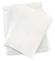 MeganJDesigns wafer paper 12-pack, 0.4 mm, white sheets for edible cake toppers.