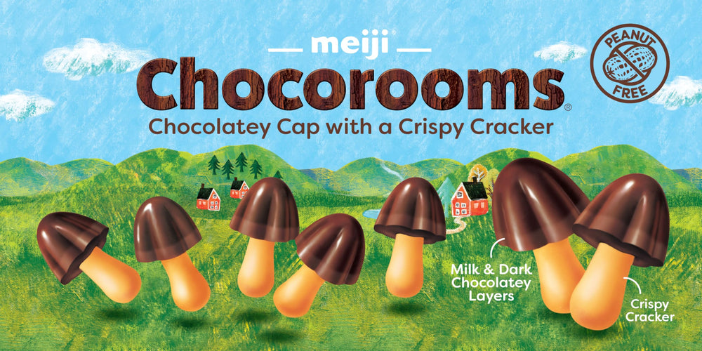 Meiji Chocorooms party tray-ready bite-sized treats