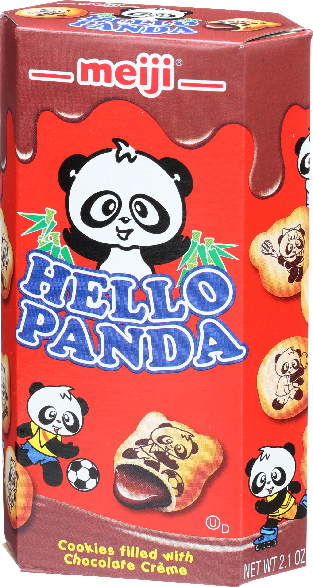 Meiji Hello Panda biscuit with chocolate cream break-time snack, convenient packaging