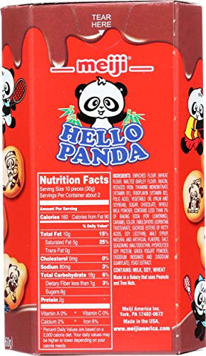 Meiji Hello Panda biscuit with chocolate cream packshot, ideal for quick snacks