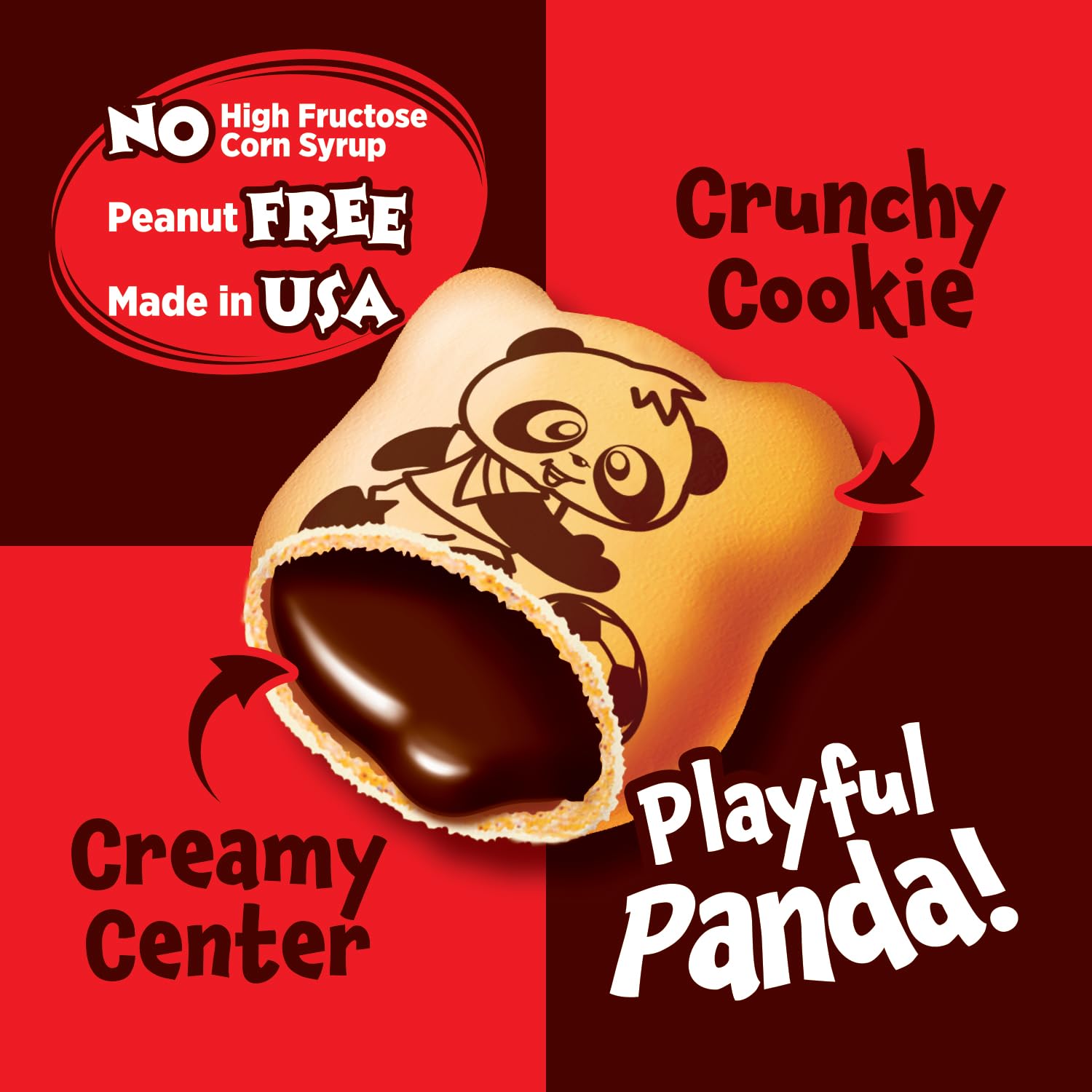 Meiji Hello Panda cookies bags inside view revealing 0.75 oz portions