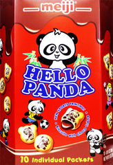 Meiji Hello Panda family pack cookies in a sleeve for quick sharing