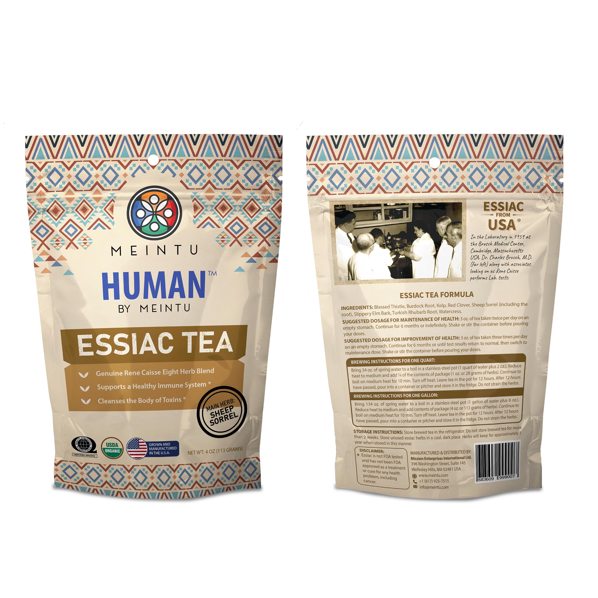 MEINTU Essiac Tea brew-steeping scene highlights caffeine-free relaxation