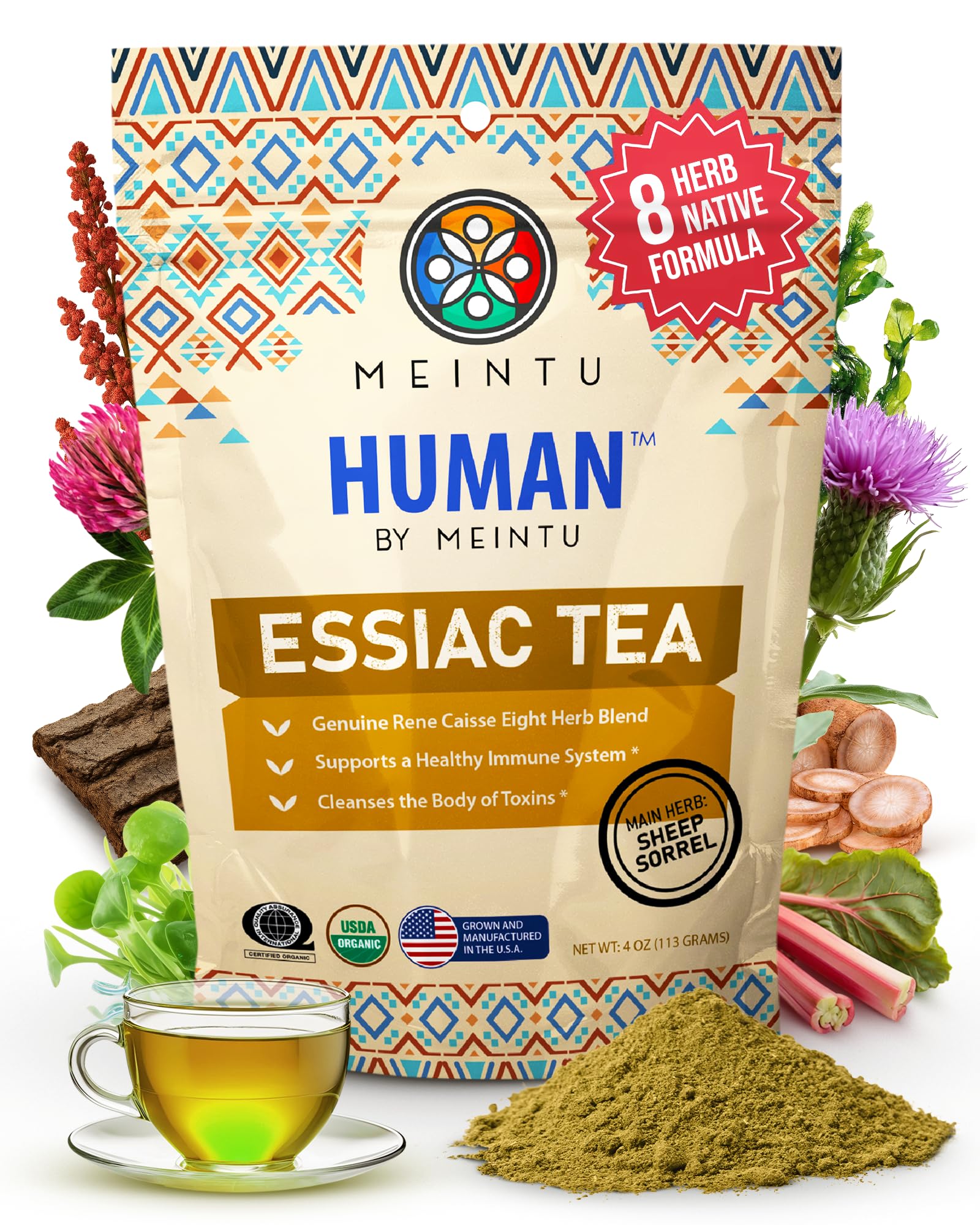 MEINTU Essiac Tea eight-herb blend pack for a soothing immune-support routine