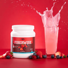 Melaleuca FiberWise Drink-Berry ingredients layout showing berry flavor and fiber base.