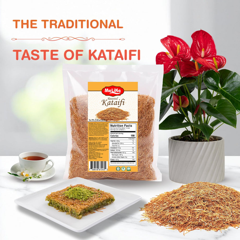 MELIKE Kataifi ready-to-use dough speeds up dessert prep.