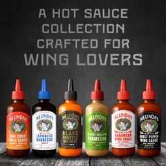 Melinda’s Ghost Pepper Wing Sauce bottle adds bold heat with rich flavor