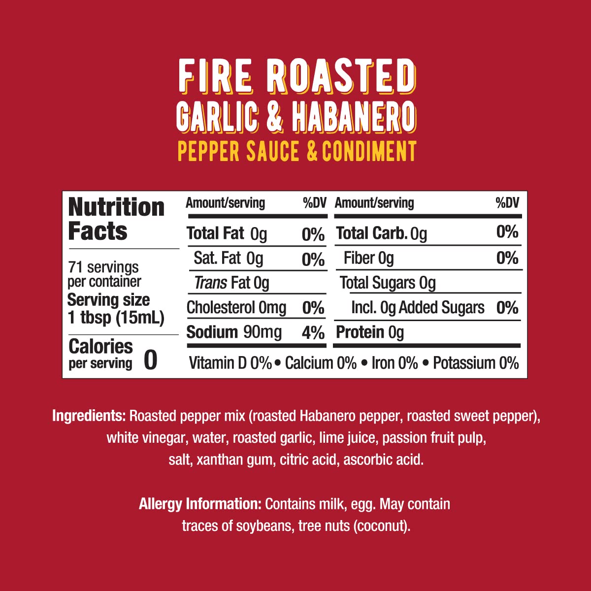 Melinda's Fire Roasted Garlic & Habanero bottle label closeup highlighting rich color.