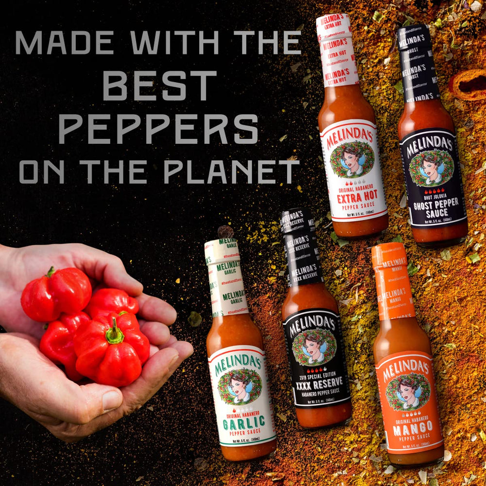 Melinda's gift-ready packaging image ideal for hot sauce gifting.