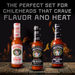 Melinda's habanero flavor profile bottles emphasize bright fruit and pepper complexity.