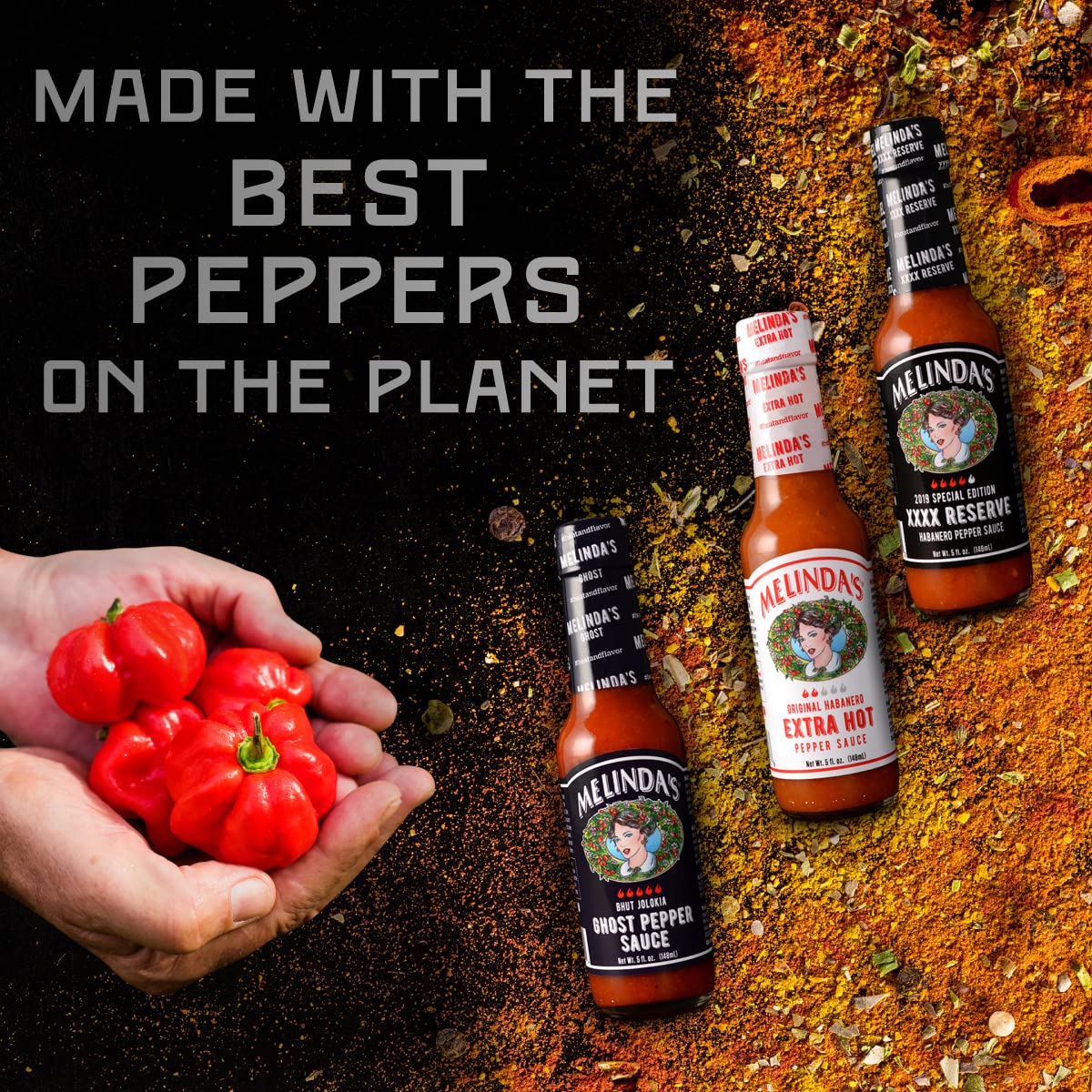Melinda's hot sauce on eggs or sandwiches demonstrates quick flavor lift.