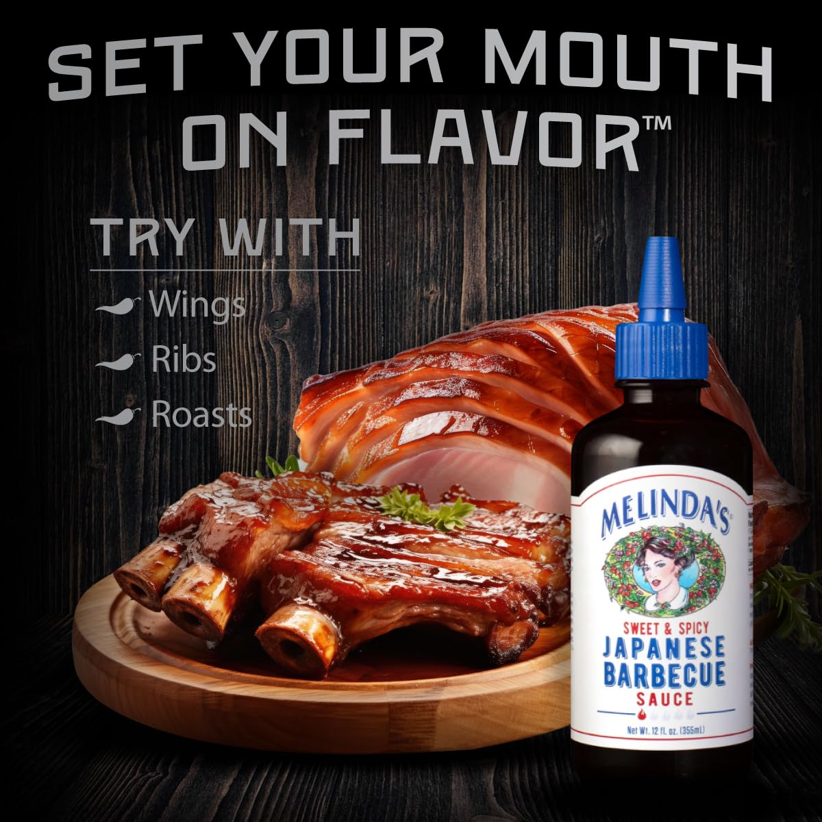 Grill-side setup with Melinda's sauce for easy basting.