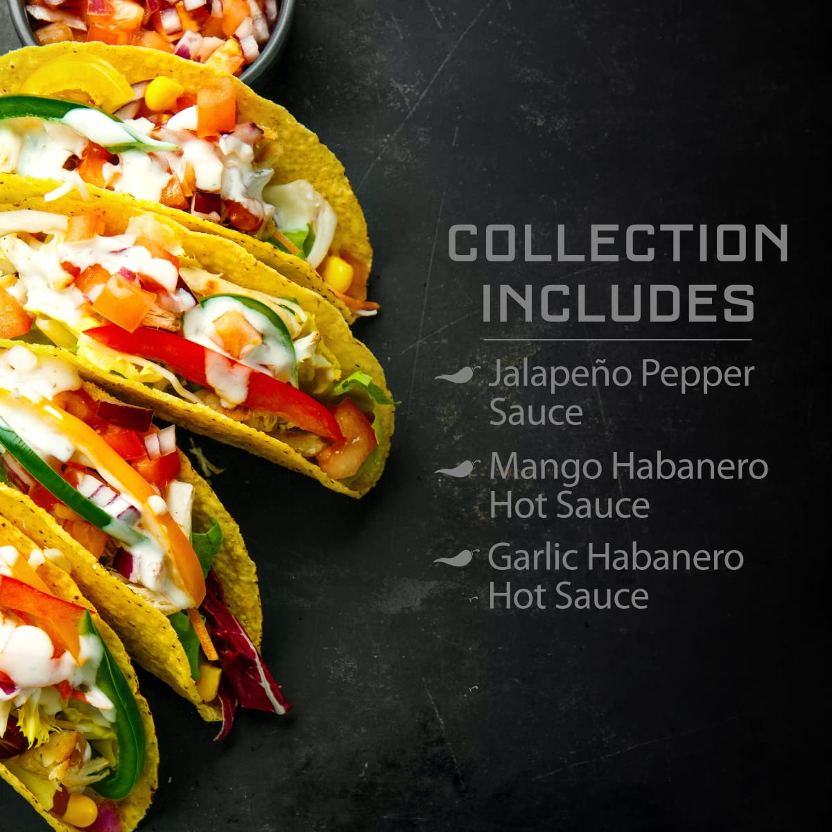 Melinda’s gift box presents a premium hot sauce set for gifting.