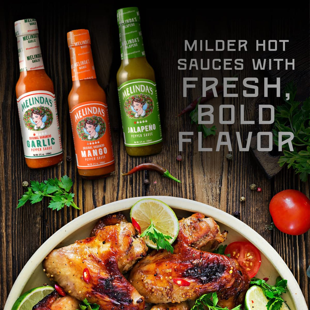 Melinda’s Mild & Wild on pizza adds bold, savory heat.