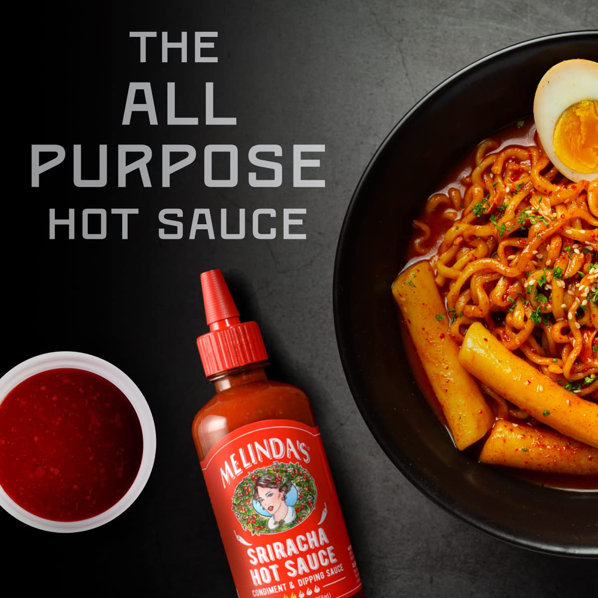 Melinda's Sriracha enhances pho with a rich, spicy note